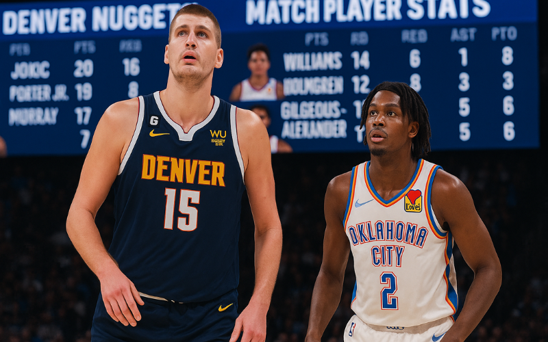 Denver Nuggets Vs Okc Thunder Match Player Stats